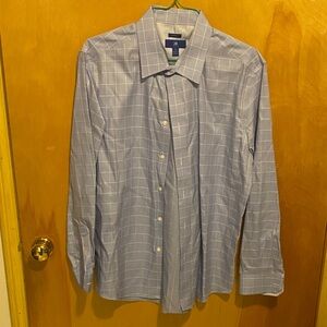 Egara Light Blue Plaid Dress Shirt